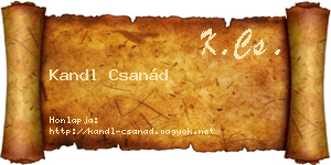 Kandl Csanád névjegykártya